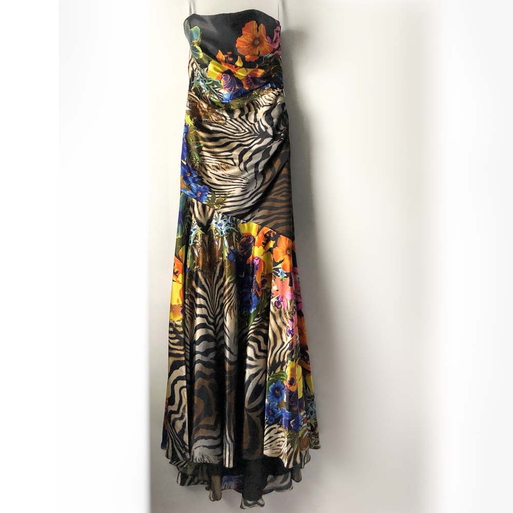 Sparkle Tropical Jungle Silky Formal Mermaid Dress